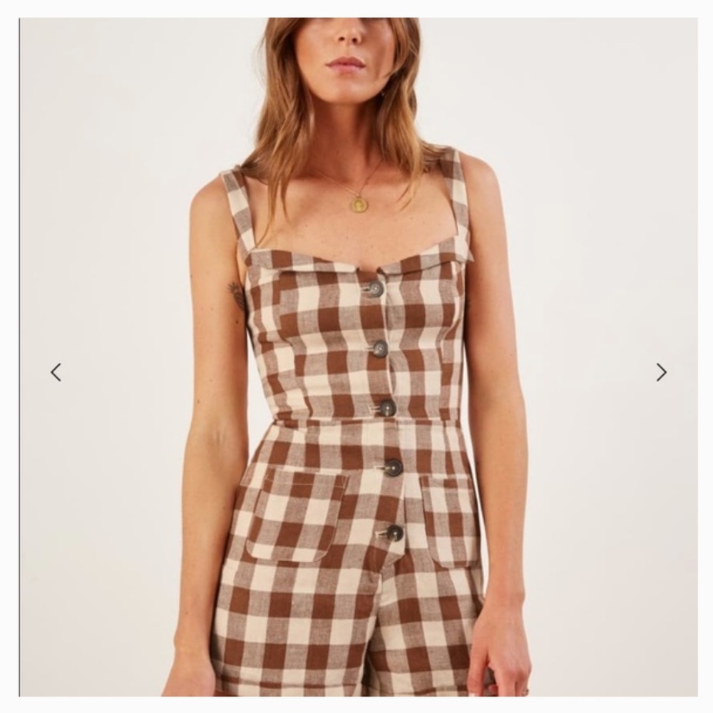 Reformation Checkered Romper - 8